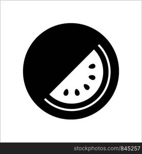 Watermelon Icon, Watermelon Vector Art Illustration