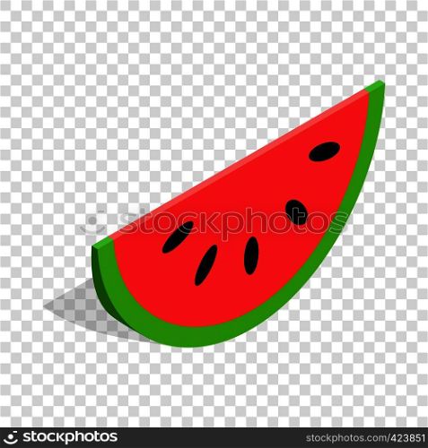 Watermelon isometric icon 3d on a transparent background vector illustration. Watermelon isometric icon