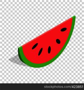 Watermelon isometric icon 3d on a transparent background vector illustration. Watermelon isometric icon