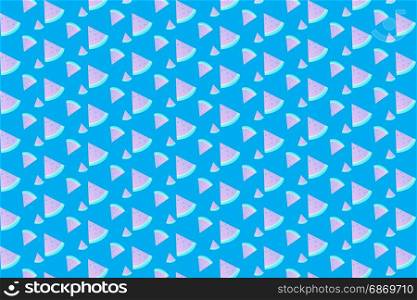 watermelon Pattern seamless with sweet blue background