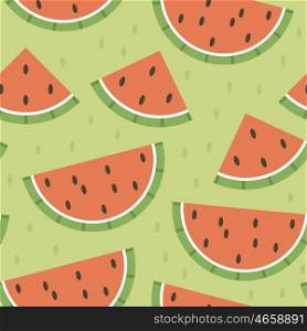 Watermelon seamless vector pattern