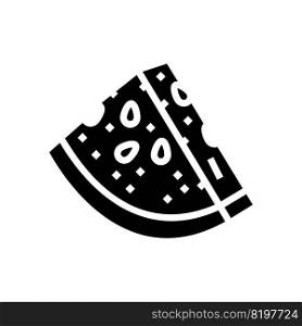 watermelon slice triangular glyph icon vector. watermelon slice triangular sign. isolated symbol illustration. watermelon slice triangular glyph icon vector illustration