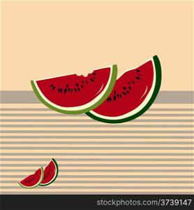 Watermelon slices on scratches background. Seamless pattern&#xA;