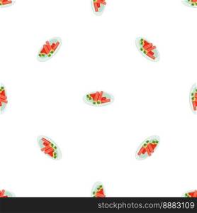 Watermelon sticks pattern seamless background texture repeat wallpaper geometric vector. Watermelon sticks pattern seamless vector