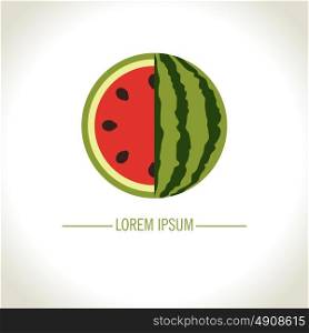 watermelon, vector logo