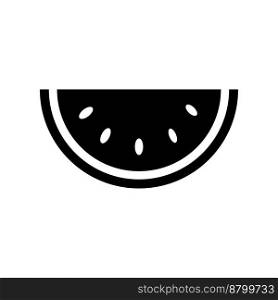 Watermelon, vector. Watermelon icon in black color on a white background.