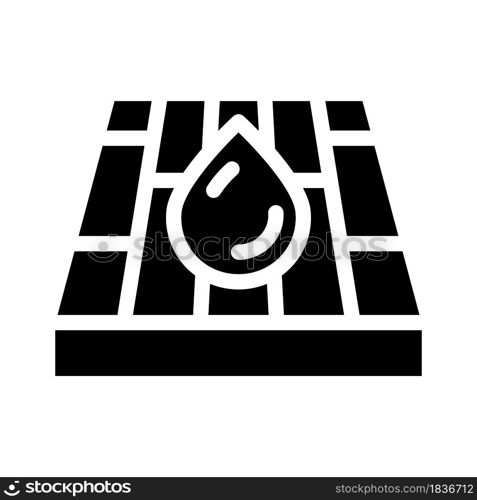 waterproof layer floor glyph icon vector. waterproof layer floor sign. isolated contour symbol black illustration. waterproof layer floor glyph icon vector illustration