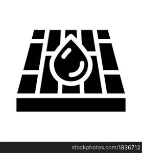 waterproof layer floor glyph icon vector. waterproof layer floor sign. isolated contour symbol black illustration. waterproof layer floor glyph icon vector illustration