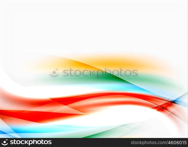 Wave abstract background, vector template