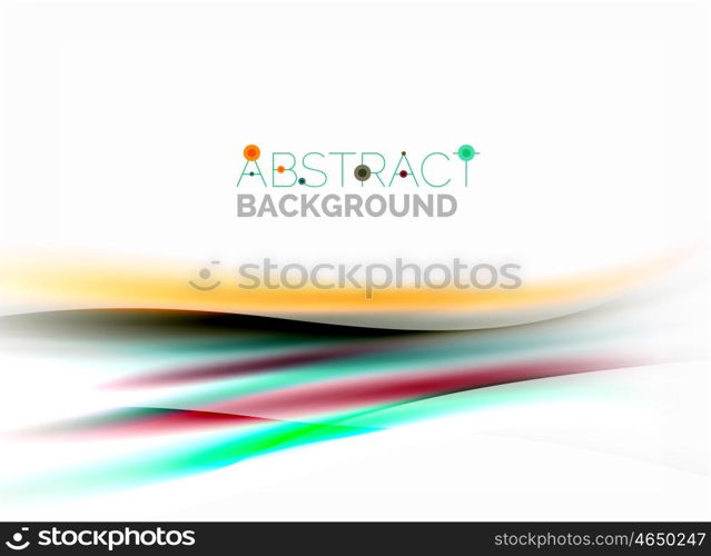 Wave abstract background, vector template