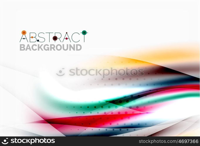 Wave abstract background, vector template