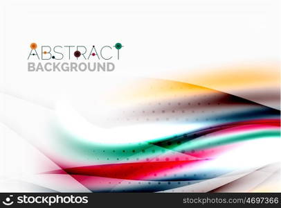 Wave abstract background, vector template