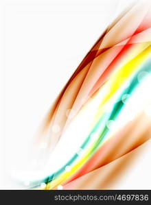 Wave abstract background, vector template