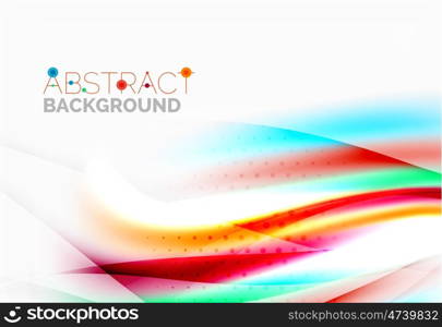 Wave abstract background, vector template