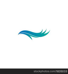 Wave and sun logo icon design template
