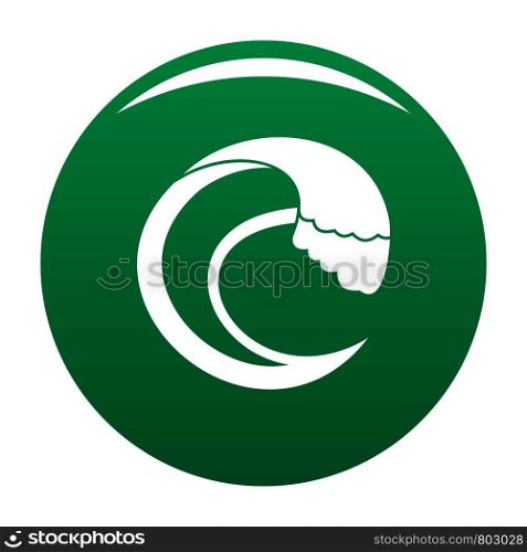 Wave aqua icon. Simple illustration of wave aqua vector icon for any design green. Wave aqua icon vector green