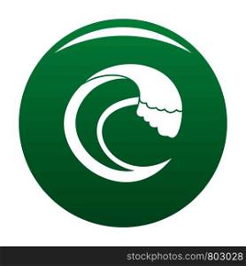 Wave aqua icon. Simple illustration of wave aqua vector icon for any design green. Wave aqua icon vector green