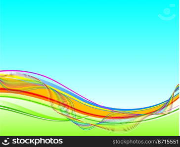 Wave background, vector