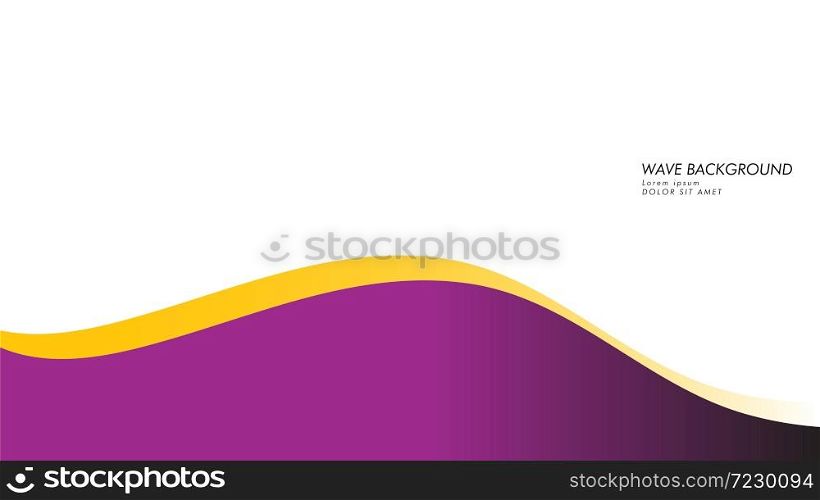 wave background with purple and yellow color