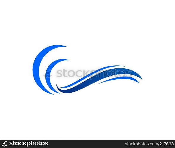Wave beach water logo vector