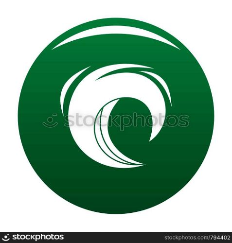 Wave blue icon. Simple illustration of wave blue vector icon for any design green. Wave blue icon vector green