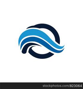Wave Blue Logo template