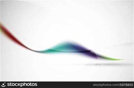 Wave blue red abstract background. Business hi-tech presentation template or advertising layout. Blue and red wave line abstract background. Business or hi-tech presentation template or advertising layout
