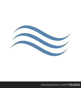 Wave blue vector icon isolated on white background. Wave blue vector icon isolated on white