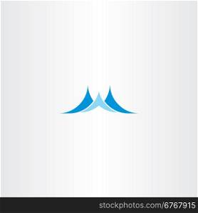 wave blue water logo icon design