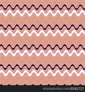 Wave brush lines pattern background. Vetor illustration. Wave brush lines pattern