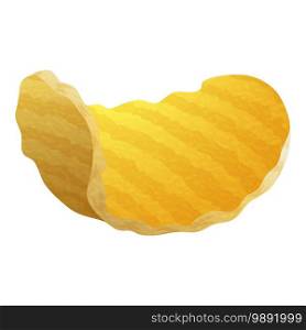 Wave chips potato icon. Cartoon of wave chips potato vector icon for web design isolated on white background. Wave chips potato icon, cartoon style