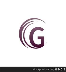 Wave circle letter G logo icon design illustration