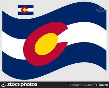 Wave Colorado Flag Vector illustration Eps 10.. Wave Colorado Flag Vector illustration Eps 10