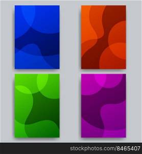 wave colors gradient background templates for print pack
