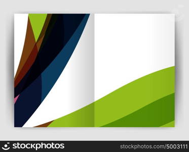 Wave design business brochure or annual report cover. Wave design business brochure or annual report cover. Abstract background