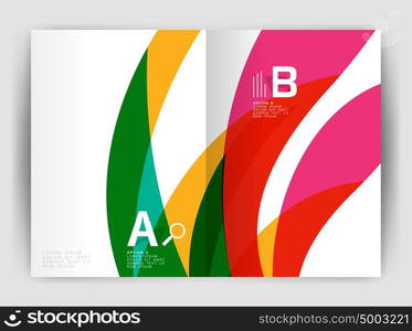 Wave design business brochure or annual report cover. Wave design business brochure or annual report cover. Abstract background