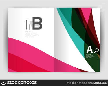 Wave design business brochure or annual report cover. Wave design business brochure or annual report cover. Abstract background