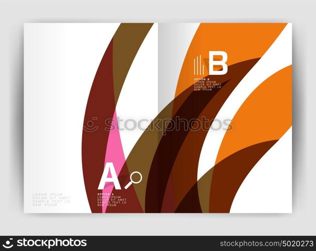 Wave design business brochure or annual report cover. Wave design business brochure or annual report cover. Abstract background