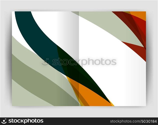Wave design business brochure or annual report cover. Wave design business brochure or annual report cover. Abstract background