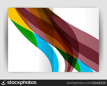 Wave design business brochure or annual report cover. Wave design business brochure or annual report cover. Abstract background