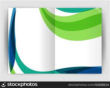 Wave design business brochure or annual report cover. Wave design business brochure or annual report cover. Abstract background