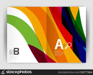 Wave design business brochure or annual report cover. Wave design business brochure or annual report cover. Abstract background