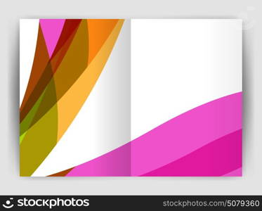 Wave design business brochure or annual report cover. Wave design business brochure or annual report cover. Abstract background