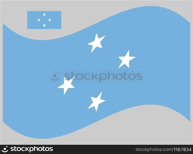Wave Federated States of Micronesia Flag Vector illustration eps 10.. Wave Federated States of Micronesia Flag Vector