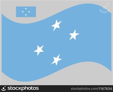 Wave Federated States of Micronesia Flag Vector illustration eps 10.. Wave Federated States of Micronesia Flag Vector