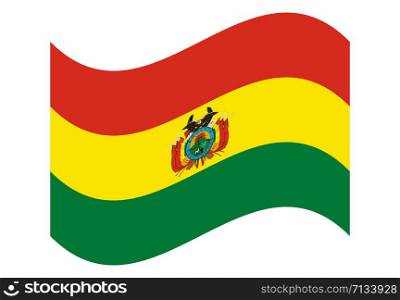 Wave Flag of Bolivia Vector illustration eps 10.. Wave Flag of Bolivia Vector illustration eps 10