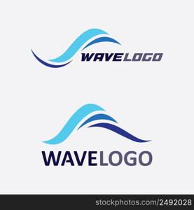 wave icon and water drop vector illustration design logo business