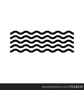 Wave icon isolated on white background. Vector illustration