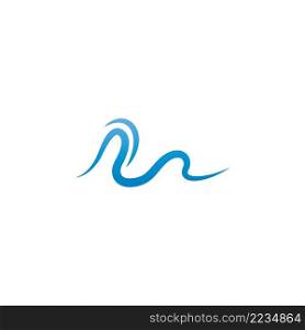 Wave icon logo design vector illustration