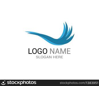 Wave icon logo template
